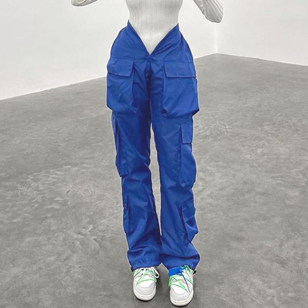 women irregular cargo pants fashion trend solid color high waist pockets overalls pant designer autumn casual loose trousers for ladies, Black;white
women irregular cargo pants fashion trend solid color high waist pockets overalls pant designer autumn casual loose trousers for ladies, Black;white