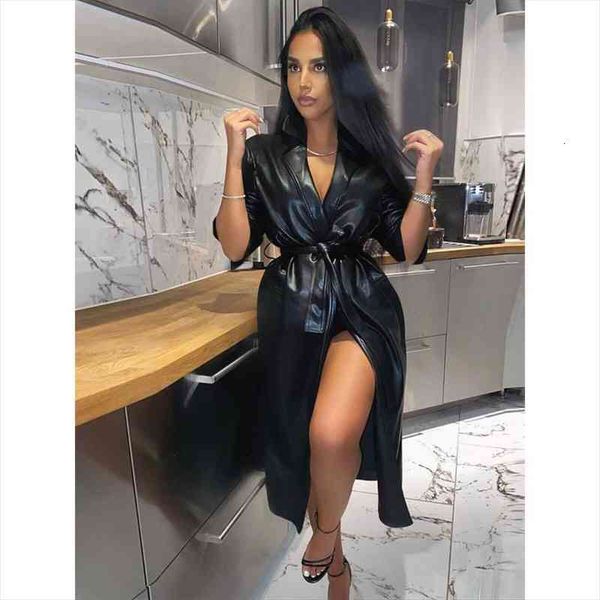 v neck office women dress elastic club outfits autumn pu leather long sleeve with black high waist, Black;gray
v neck office women dress elastic club outfits autumn pu leather long sleeve with black high waist, Black;gray