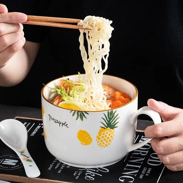 creative ceramic instant noodle bowl bring a spoon high capacity cup with cover bento box student lunch soup set mugs
creative ceramic instant noodle bowl bring a spoon high capacity cup with cover bento box student lunch soup set mugs