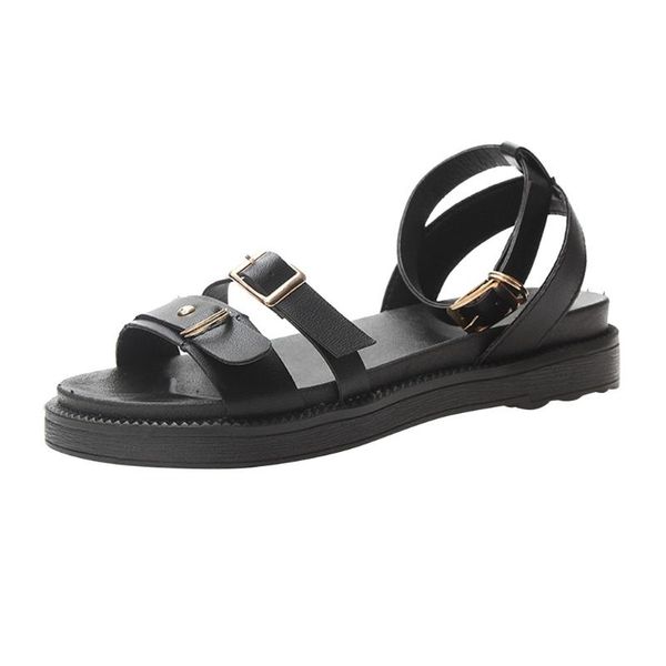 sandals woman shoes rome metal buckle hard bottom flat with round toe casual black fashion women summer
sandals woman shoes rome metal buckle hard bottom flat with round toe casual black fashion women summer