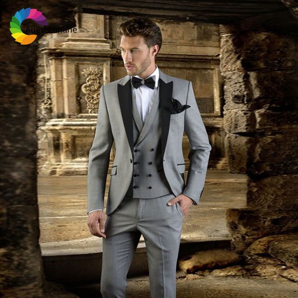 men's suits & blazers grey mens wedding 3 pieces jacket pants double breasted vest custom made man suit slim fit groom tuxedo, White;black
men's suits & blazers grey mens wedding 3 pieces jacket pants double breasted vest custom made man suit slim fit groom tuxedo, White;black