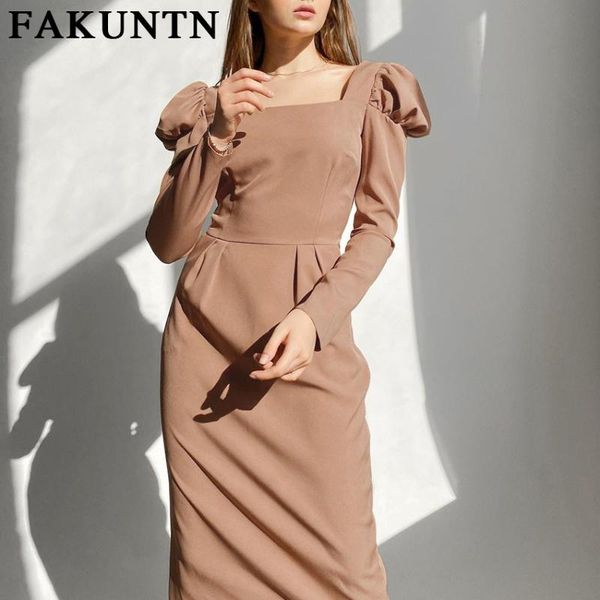 casual dresses dress women clothes 2021 autumn winter elegant square collar puff sleeve vintage korean long, Black;gray
casual dresses dress women clothes 2021 autumn winter elegant square collar puff sleeve vintage korean long, Black;gray