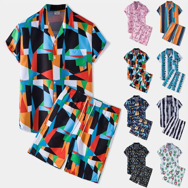 summer hawaiian printing set mens tracksuits 2 piece beach sets short sleeve blouse shorts pants casual floral shirt, Gray
summer hawaiian printing set mens tracksuits 2 piece beach sets short sleeve blouse shorts pants casual floral shirt, Gray