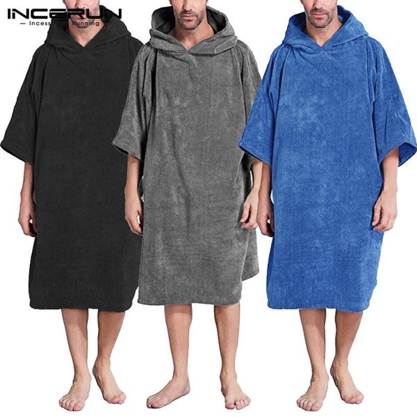 men bathrobes homewear hooded half sleeve leisure towel robes comfortable solid mens nightgown poncho incerun s-5xl 7 men's sleepwear, Black;brown
men bathrobes homewear hooded half sleeve leisure towel robes comfortable solid mens nightgown poncho incerun s-5xl 7 men's sleepwear, Black;brown