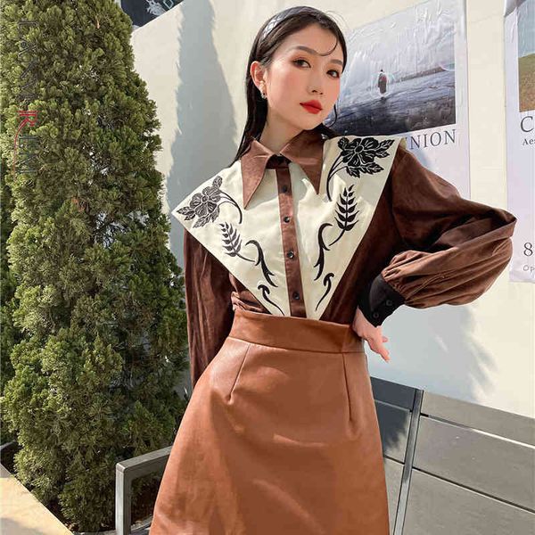 embroidery women blouse peter pan collar long lantern sleeve loose shirt fashion spring autumn 2f0050 210507, White
embroidery women blouse peter pan collar long lantern sleeve loose shirt fashion spring autumn 2f0050 210507, White
