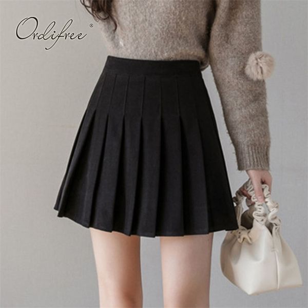 summer women mini pleated skirt high waist sweet cute preppl style school girls dance short 210513, Black
summer women mini pleated skirt high waist sweet cute preppl style school girls dance short 210513, Black