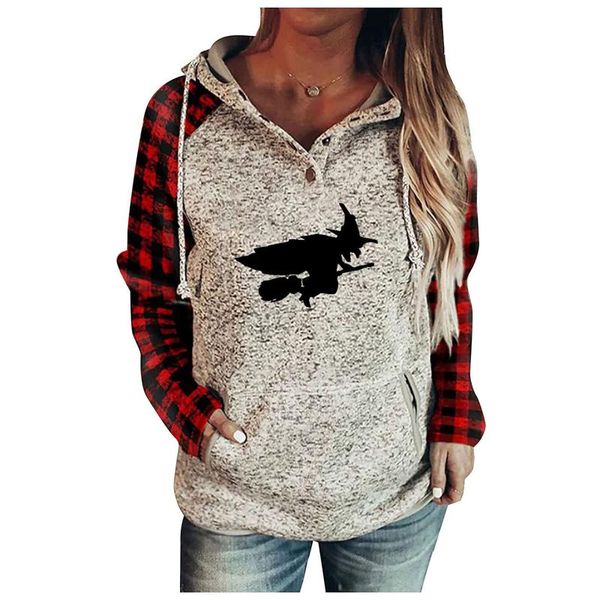 women's hoodies & sweatshirts oversized hoodie women witch printed buttons hooded pullover pocket drawstring sweatshirt casual harajuku, Black
women's hoodies & sweatshirts oversized hoodie women witch printed buttons hooded pullover pocket drawstring sweatshirt casual harajuku, Black