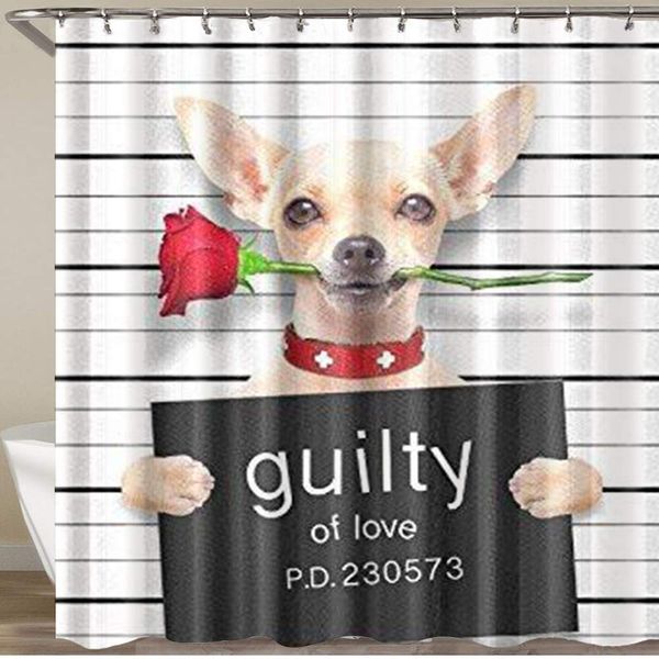 shower curtain,funny animal chihuahua dog with rose mugspolyester fabric waterproof bath curtains hooks included - 72 x 72
shower curtain,funny animal chihuahua dog with rose mugspolyester fabric waterproof bath curtains hooks included - 72 x 72
