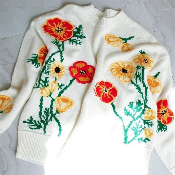 gorgeouse floral embroidered 100% cashmere sweater round neck long sleeves fashion flowers jumper 2021 women's sweaters, White;black
gorgeouse floral embroidered 100% cashmere sweater round neck long sleeves fashion flowers jumper 2021 women's sweaters, White;black