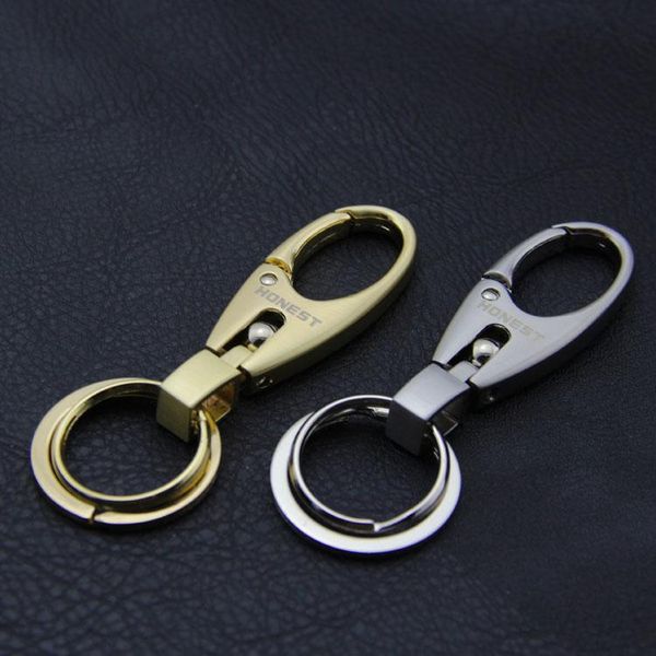 keychains double loops car keychain waist hanging key chain holder sleutelhanger chaveiro llaveros hombre, Silver 
keychains double loops car keychain waist hanging key chain holder sleutelhanger chaveiro llaveros hombre, Silver