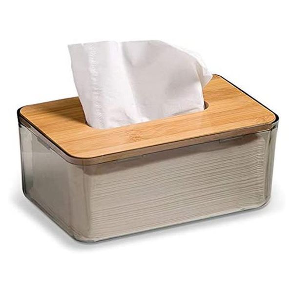 tissue boxes & napkins box, facial dispenser box with bamboo wood lid, transparent container, modern minimalist design
tissue boxes & napkins box, facial dispenser box with bamboo wood lid, transparent container, modern minimalist design