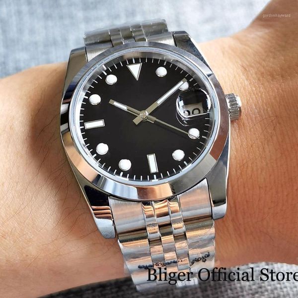 wristwatches sterile business steel 36mm men watch automatic nh35a movement polished case jubilee/oyster strap solid back, Slivery;brown
wristwatches sterile business steel 36mm men watch automatic nh35a movement polished case jubilee/oyster strap solid back, Slivery;brown