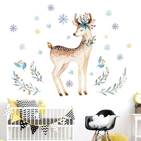 wall stickers cartton cute elk sticker snowflake streamer decals removable home children's room interior sd
wall stickers cartton cute elk sticker snowflake streamer decals removable home children's room interior sd