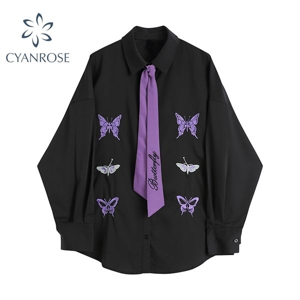 womens blouse gothic black autumn long sleeve butterfly embroidery harajuku streetwear casual loose turn down collar shirt 210515, White
womens blouse gothic black autumn long sleeve butterfly embroidery harajuku streetwear casual loose turn down collar shirt 210515, White
