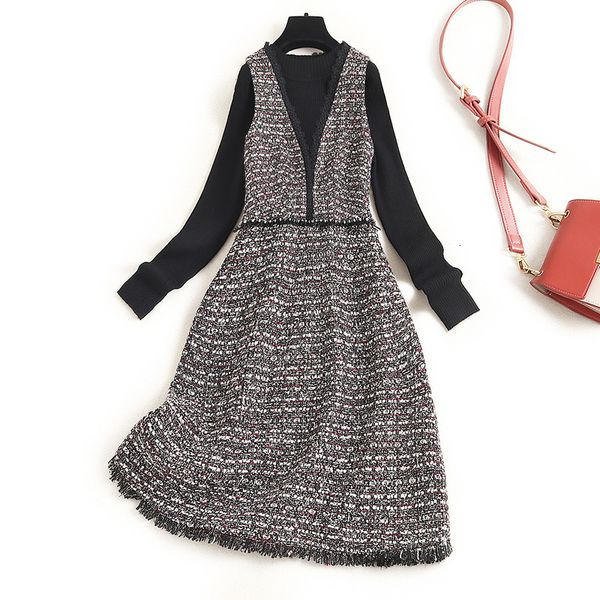 two piece dress fall winter long sleeve round neck black knitted + sleeveless v neckline tweed short suits 2 s set on0160341 7fzx, White
two piece dress fall winter long sleeve round neck black knitted + sleeveless v neckline tweed short suits 2 s set on0160341 7fzx, White