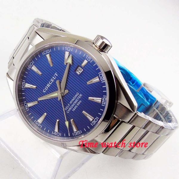 wristwatches 41mm miyota 8215 polished automatic wrist men's watch sapphire glass luminous blue dial date display transprent caseback w, Slivery;brown
wristwatches 41mm miyota 8215 polished automatic wrist men's watch sapphire glass luminous blue dial date display transprent caseback w, Slivery;brown