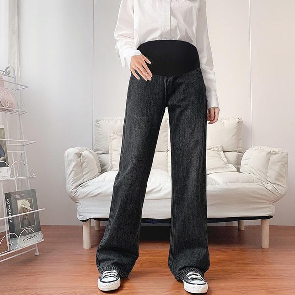 978# spring wide leg loose denim maternity full long jeans elastic waist belly straight pants for pregnant women pregnancy bottoms, White
978# spring wide leg loose denim maternity full long jeans elastic waist belly straight pants for pregnant women pregnancy bottoms, White
