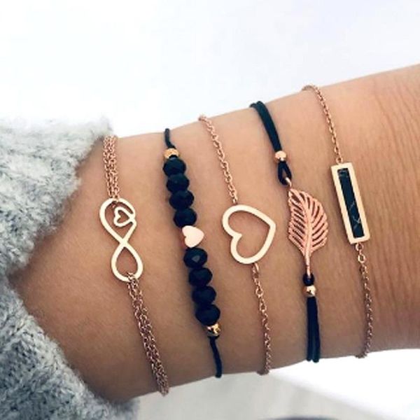 pcs set bohemian black rope gold multilayer chain bracelet for women leaves heart crystal bead charm bangle boho jewelry link,
pcs set bohemian black rope gold multilayer chain bracelet for women leaves heart crystal bead charm bangle boho jewelry link,