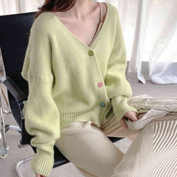 women's jackets soft v neck knitted cardigans coat women loose lantern sleeve thick woman sweaters single breasted candy winter kn, Black;brown
women's jackets soft v neck knitted cardigans coat women loose lantern sleeve thick woman sweaters single breasted candy winter kn, Black;brown