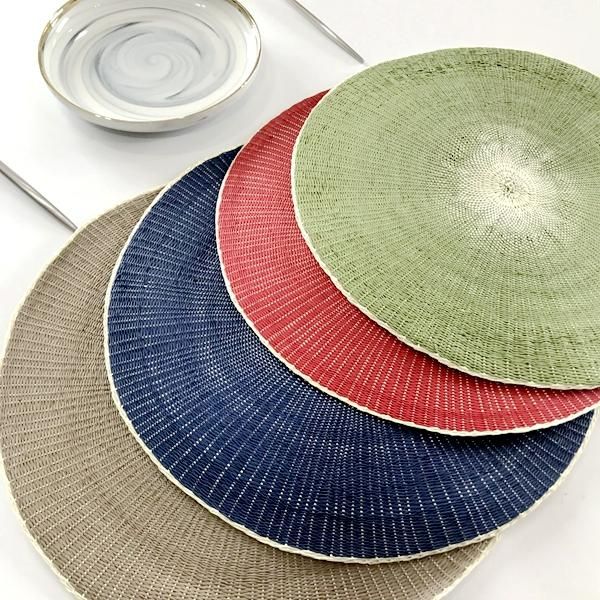 mats & pads 4pcs round weave placemat pad paper table mat heat resistant bowls coffee cups tableware for kitchen party supply
mats & pads 4pcs round weave placemat pad paper table mat heat resistant bowls coffee cups tableware for kitchen party supply