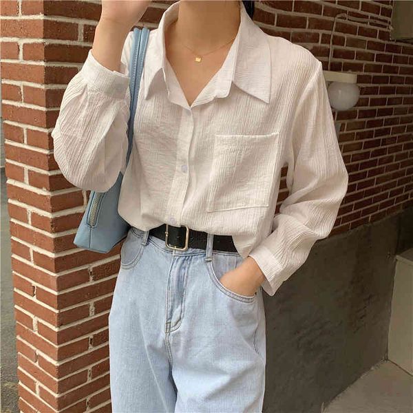 solid pockets minimalist elegance outwear loose casual streetwear brief chic femme ol summer full sleeves shirts 210421, White
solid pockets minimalist elegance outwear loose casual streetwear brief chic femme ol summer full sleeves shirts 210421, White