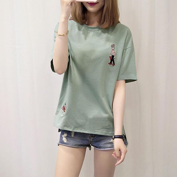 women's t-shirt fashion logo printing t shirts short sleeve 100% cotton female t-shirts, White
women's t-shirt fashion logo printing t shirts short sleeve 100% cotton female t-shirts, White