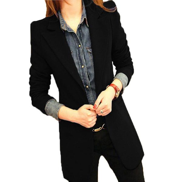 women's suits & blazers spring autumn lapel solid color slim-fit coat long sleeve women jacket blaze fashion blazer jackets office work, White;black
women's suits & blazers spring autumn lapel solid color slim-fit coat long sleeve women jacket blaze fashion blazer jackets office work, White;black