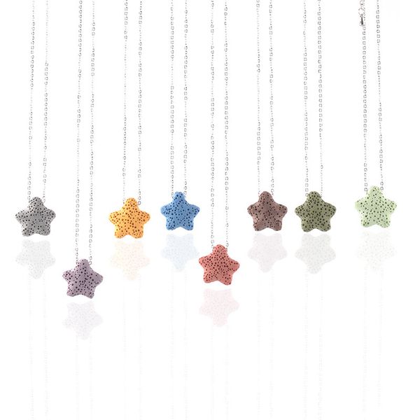 colorful pentagram lava stone bead necklace diy aromatherapy essential oil diffuser necklaces for women jewelry, Silver
colorful pentagram lava stone bead necklace diy aromatherapy essential oil diffuser necklaces for women jewelry, Silver