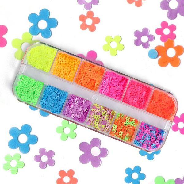 nail art decorations 12 grid fluorescence sequins glitter flakes neon colorful flower shape accessories gel polish manicure, Silver;gold
nail art decorations 12 grid fluorescence sequins glitter flakes neon colorful flower shape accessories gel polish manicure, Silver;gold
