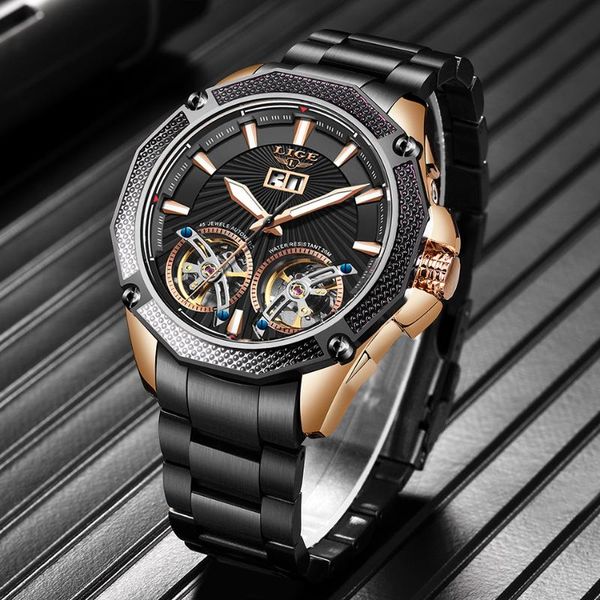 wristwatches lige men watches automatic mechanical watch tourbillon sport date clock waterproof wristwatch+box, Slivery;brown
wristwatches lige men watches automatic mechanical watch tourbillon sport date clock waterproof wristwatch+box, Slivery;brown