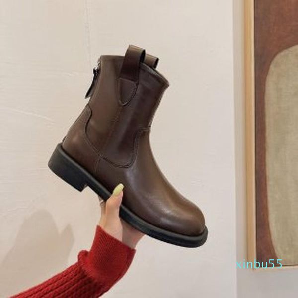 boots autumn and winter women's round toe back zipper casual fur short thick heel shoes, Black
boots autumn and winter women's round toe back zipper casual fur short thick heel shoes, Black