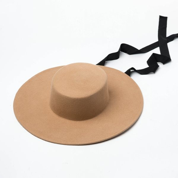 fashion big hat autumn and winter simple wool cloth eaves women's felt strap, Blue;gray
fashion big hat autumn and winter simple wool cloth eaves women's felt strap, Blue;gray