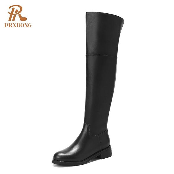 fashion women shoes genuine leather comfortable square heel round toe platform woman over the knee high boots 43, Black
fashion women shoes genuine leather comfortable square heel round toe platform woman over the knee high boots 43, Black