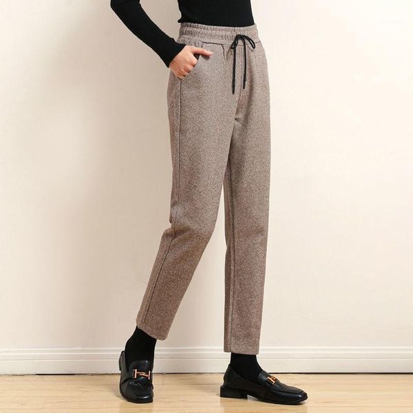 autumn winter women woolen pants thick warm casual high waist harem ankle-length female ol blazer suit trousers women's & capris, Black;white
autumn winter women woolen pants thick warm casual high waist harem ankle-length female ol blazer suit trousers women's & capris, Black;white