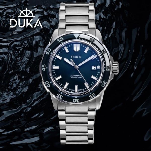 wristwatches 2021 duka design fashion brand sapphire men's automatic watches stainless steel waterproof 100m men mechanical wrist watch, Slivery;brown 
wristwatches 2021 duka design fashion brand sapphire men's automatic watches stainless steel waterproof 100m men mechanical wrist watch, Slivery;brown