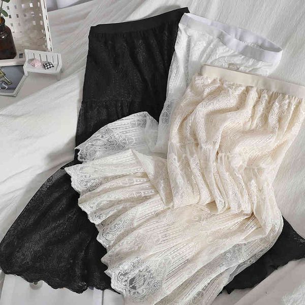 retro cute wavy lace skirt for womens summer style thin long korean high waist over-the-knee women 210420, Black
retro cute wavy lace skirt for womens summer style thin long korean high waist over-the-knee women 210420, Black