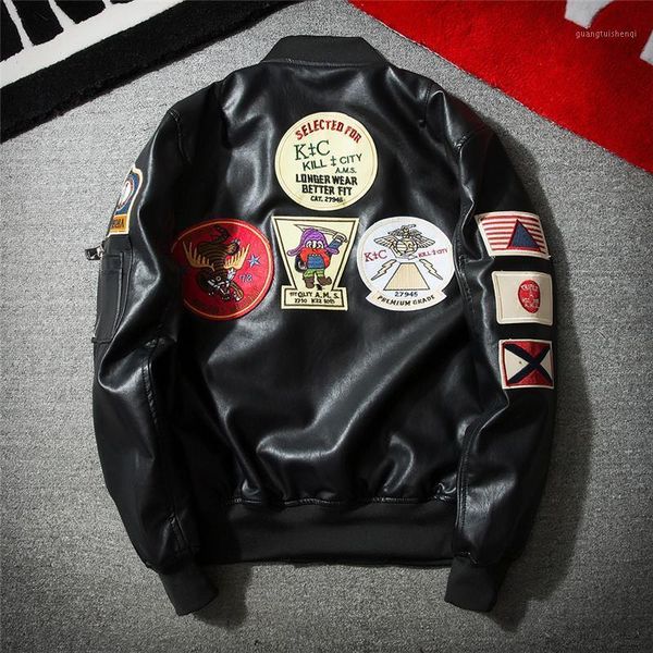 men's fur & faux spring and autumn korean style personality embroidered jacket multi locomotive male pu leather trend tide, Black
men's fur & faux spring and autumn korean style personality embroidered jacket multi locomotive male pu leather trend tide, Black
