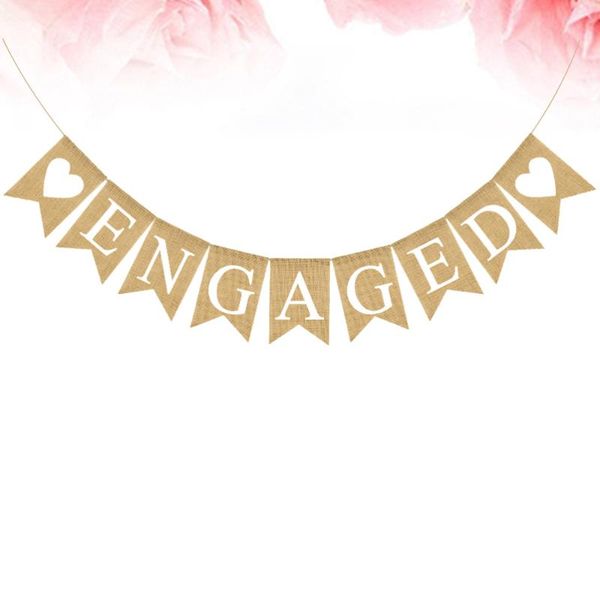 party decoration wedding bunting banner engaged letter linen banners swallowtail flag
party decoration wedding bunting banner engaged letter linen banners swallowtail flag