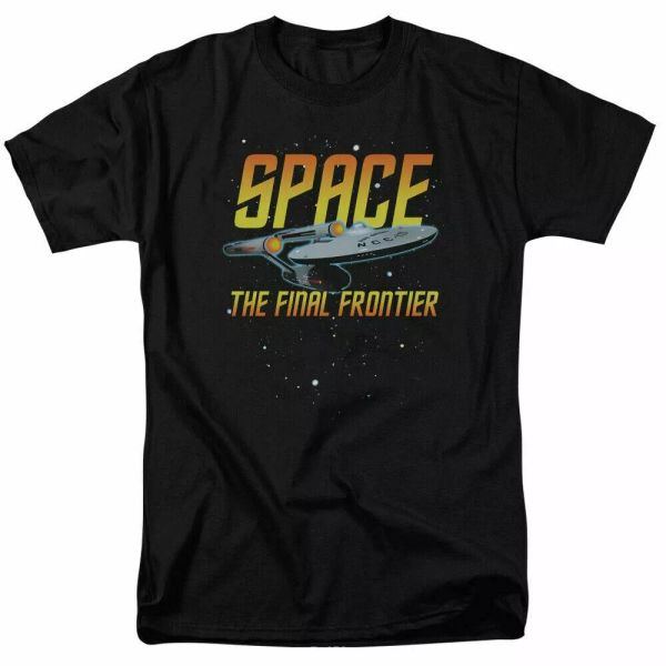 star trek space t shirt licensed sci-fi tv classic tee new black, White;black