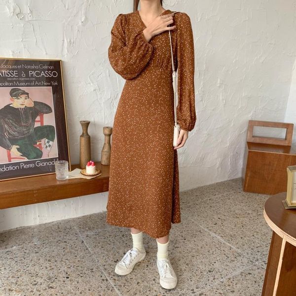 casual dresses hzirip stylish 2021 polka dots all-match sweet elegant chic autumn v-neck women gentle cute fashion girls female long, Black;gray
casual dresses hzirip stylish 2021 polka dots all-match sweet elegant chic autumn v-neck women gentle cute fashion girls female long, Black;gray