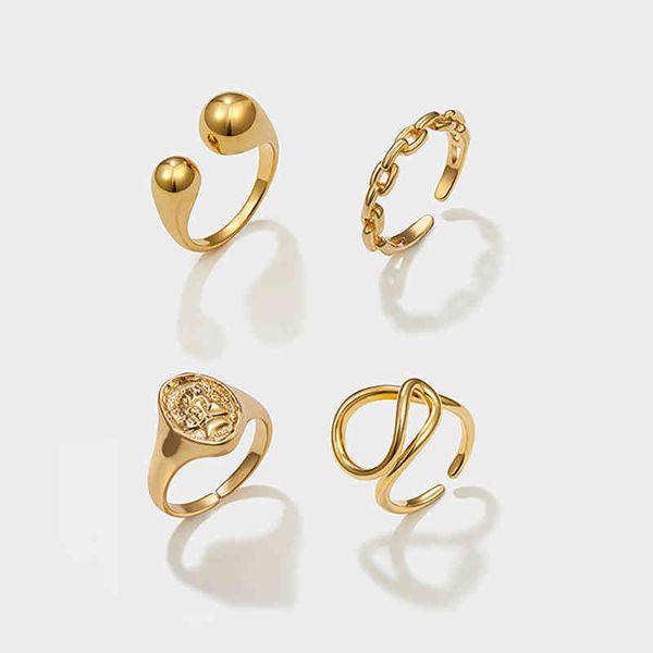 punk gold face portrait coin open ring for women vintage adjustable chain finger rings geometric statement party jewelry, Silver
punk gold face portrait coin open ring for women vintage adjustable chain finger rings geometric statement party jewelry, Silver