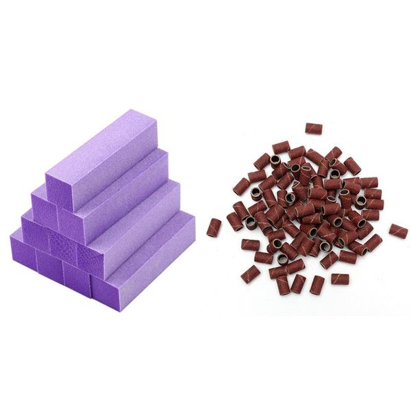 nail art kits 100 pcs drill sanding band machine replacement bits pedicure (80) & 10x buffing buffer block
nail art kits 100 pcs drill sanding band machine replacement bits pedicure (80) & 10x buffing buffer block