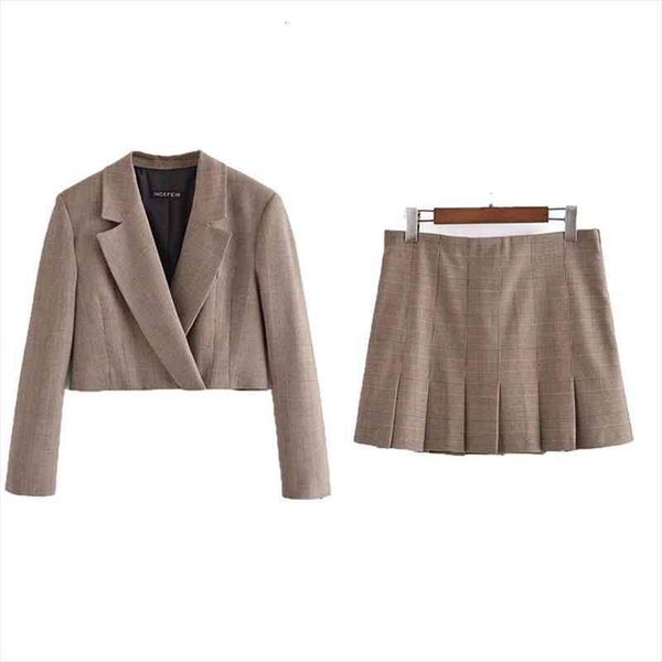 za blazers suits jackets sets womens tracksuits office formal cropped coats two piece outwear skirts striped pleated female, Gray
za blazers suits jackets sets womens tracksuits office formal cropped coats two piece outwear skirts striped pleated female, Gray