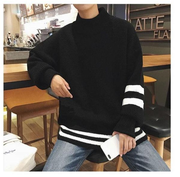 Men's Sweaters O-neck Wool Pullover Autumn Winter Warm Soft Patchwork Spacious Long Sleeve Clothes Knitted Casual Male Sweater Pull Homme DFI2, White;black
Men's Sweaters O-neck Wool Pullover Autumn Winter Warm Soft Patchwork Spacious Long Sleeve Clothes Knitted Casual Male Sweater Pull Homme DFI2, White;black
