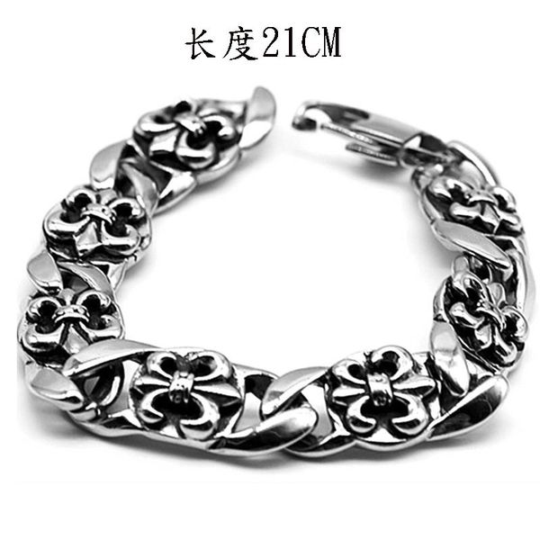classic croix new cross stainless steel bracelet domineering men's titanium steel punk hand jewelry, Black
classic croix new cross stainless steel bracelet domineering men's titanium steel punk hand jewelry, Black