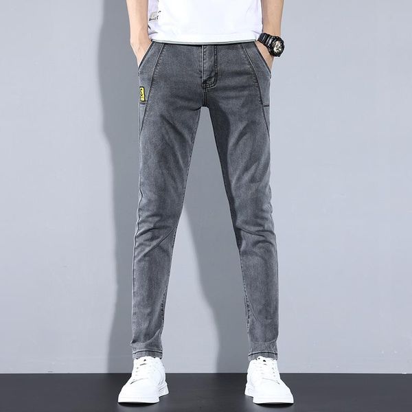 men's jeans trendy skinny for men 2021 clothes casual male denim pants straight slim fit dark grey trousers, Blue
men's jeans trendy skinny for men 2021 clothes casual male denim pants straight slim fit dark grey trousers, Blue