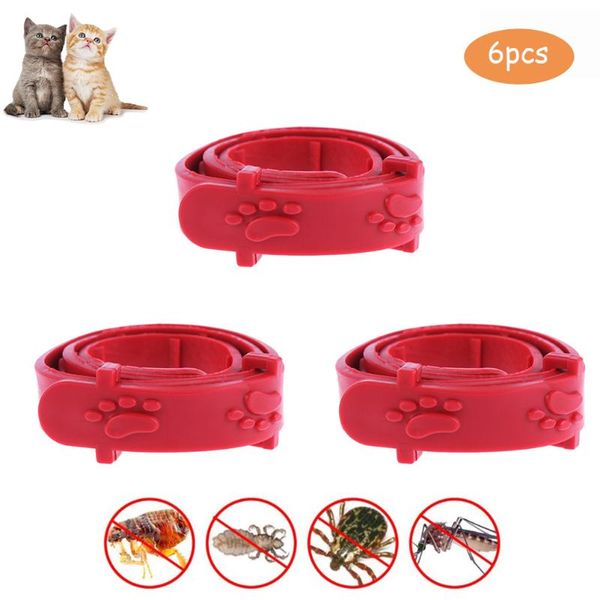 cat collars & leads 6pcs adjustable anti flea mite tick collar silicone no grooming tool kitten remedy neck strap pet red
cat collars & leads 6pcs adjustable anti flea mite tick collar silicone no grooming tool kitten remedy neck strap pet red