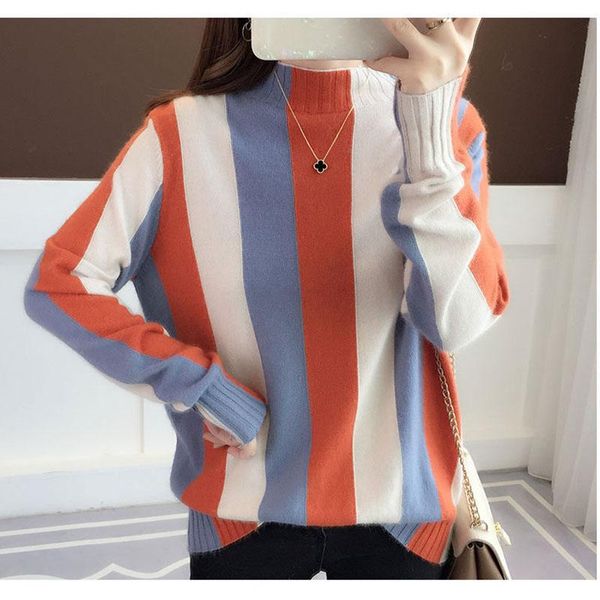 women's sweaters vertical stripes women knitted turtleneck tight pullovers fashiong long sleeve female pull jumpers warm autumn, White;black
women's sweaters vertical stripes women knitted turtleneck tight pullovers fashiong long sleeve female pull jumpers warm autumn, White;black