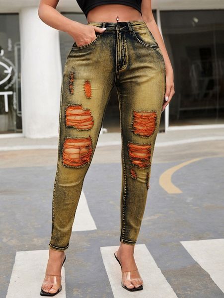 sxy ripped skinny jeans g7d6#, Blue 
sxy ripped skinny jeans g7d6#, Blue