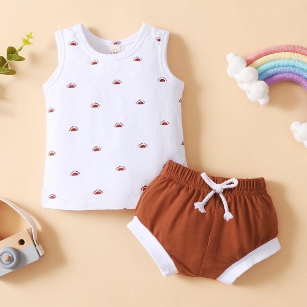 clothing sets 2pcs toddler summer casual outfits camouflage/sun print o-neck tank +elastic shorts for baby girls boys clothes 0-18 month, White
clothing sets 2pcs toddler summer casual outfits camouflage/sun print o-neck tank +elastic shorts for baby girls boys clothes 0-18 month, White